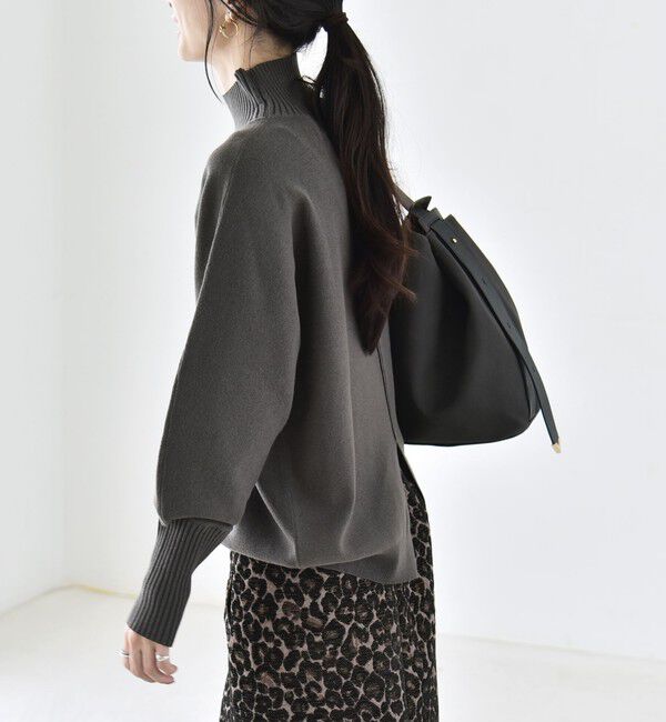 quaranciel「《予約》〈洗濯機可能〉タートルネック ラグラン ロングリブ ニット プルオーバー 26AW」|ニット・セーター|