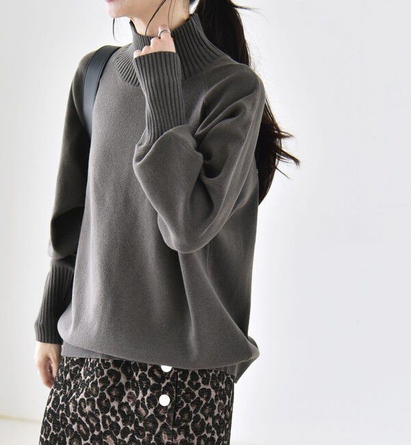 quaranciel「《予約》〈洗濯機可能〉タートルネック ラグラン ロングリブ ニット プルオーバー 26AW」|ニット・セーター|