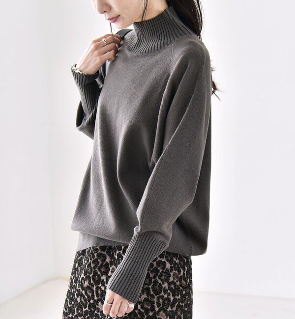 quaranciel「《予約》〈洗濯機可能〉タートルネック ラグラン ロングリブ ニット プルオーバー 26AW」|ニット・セーター|
