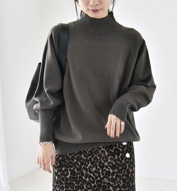 quaranciel「《予約》〈洗濯機可能〉タートルネック ラグラン ロングリブ ニット プルオーバー 26AW」|ニット・セーター|