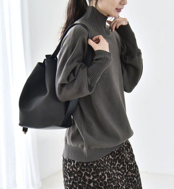 quaranciel「《予約》〈洗濯機可能〉タートルネック ラグラン ロングリブ ニット プルオーバー 26AW」|ニット・セーター|