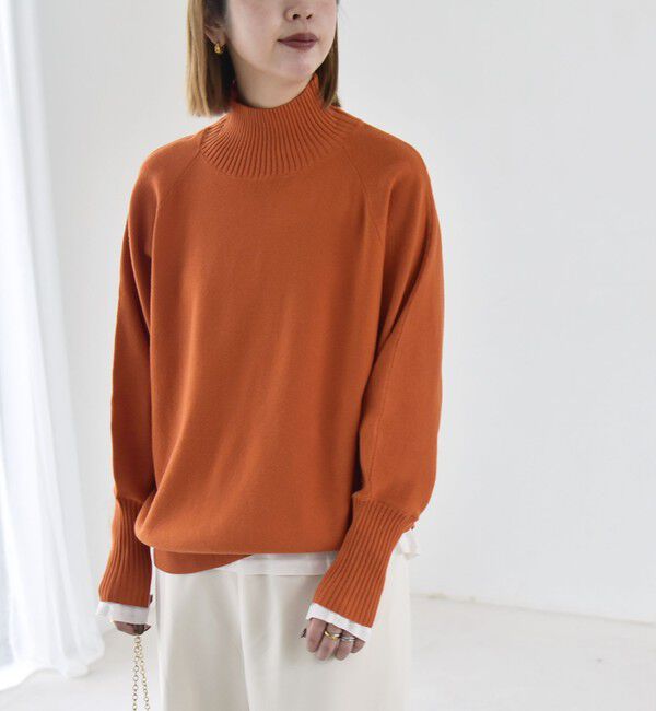 quaranciel「《予約》〈洗濯機可能〉タートルネック ラグラン ロングリブ ニット プルオーバー 26AW」|ニット・セーター|