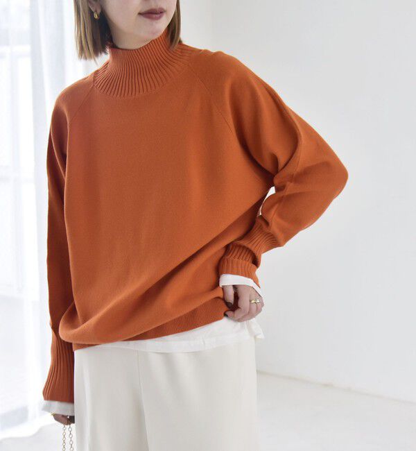 quaranciel「《予約》〈洗濯機可能〉タートルネック ラグラン ロングリブ ニット プルオーバー 26AW」|ニット・セーター|