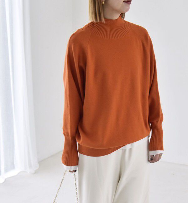 quaranciel「《予約》〈洗濯機可能〉タートルネック ラグラン ロングリブ ニット プルオーバー 26AW」|ニット・セーター|