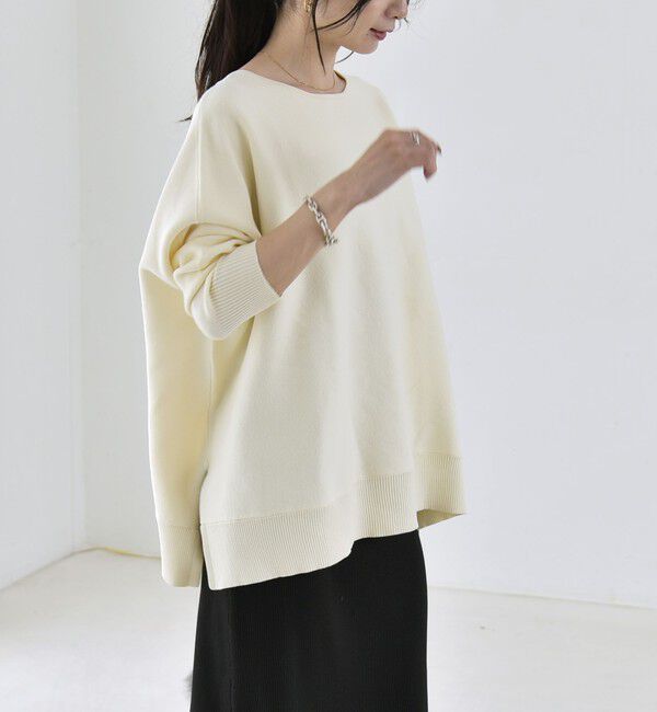 quaranciel「《予約》〈洗濯機可能〉ボートネック ワイド ニット プルオーバー 26AW」|ニット・セーター|