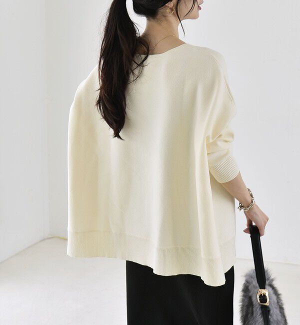 quaranciel「《予約》〈洗濯機可能〉ボートネック ワイド ニット プルオーバー 26AW」|ニット・セーター|