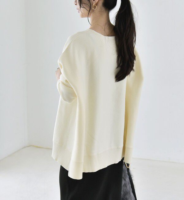 quaranciel「《予約》〈洗濯機可能〉ボートネック ワイド ニット プルオーバー 26AW」|ニット・セーター|