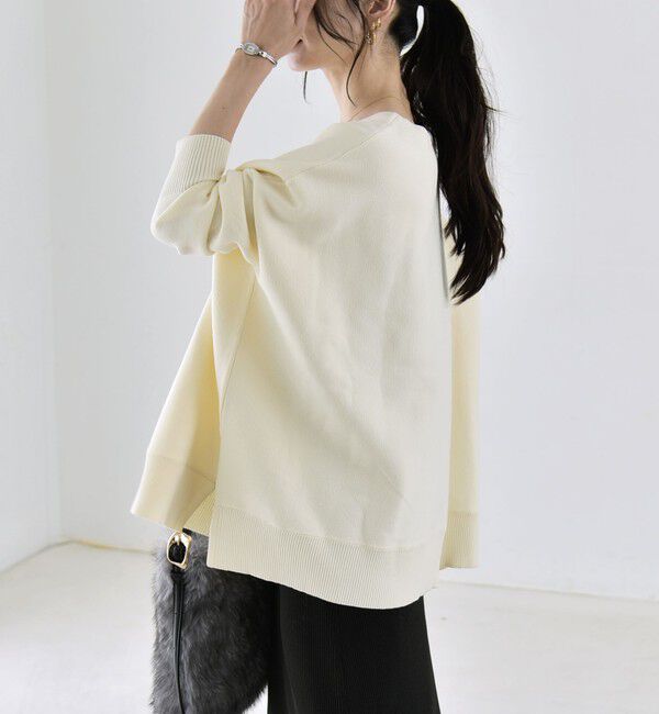 quaranciel「《予約》〈洗濯機可能〉ボートネック ワイド ニット プルオーバー 26AW」|ニット・セーター|