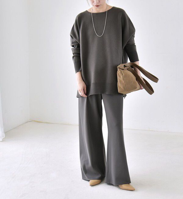 quaranciel「《予約》〈洗濯機可能〉ボートネック ワイド ニット プルオーバー 26AW」|ニット・セーター|