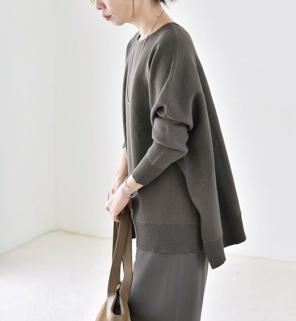 quaranciel「《予約》〈洗濯機可能〉ボートネック ワイド ニット プルオーバー 26AW」|ニット・セーター|
