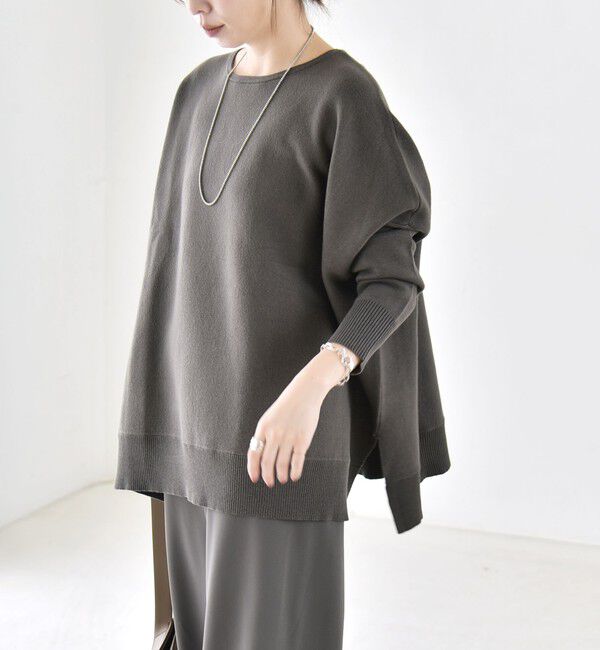 quaranciel「《予約》〈洗濯機可能〉ボートネック ワイド ニット プルオーバー 26AW」|ニット・セーター|