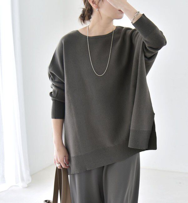 quaranciel「《予約》〈洗濯機可能〉ボートネック ワイド ニット プルオーバー 26AW」|ニット・セーター|