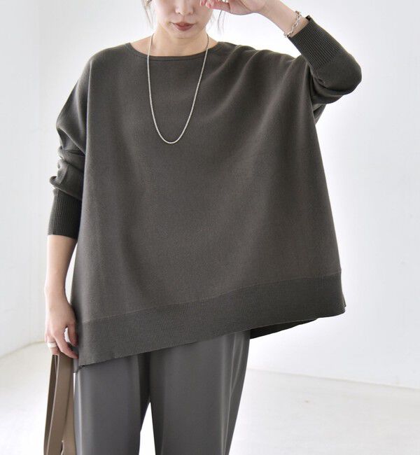 quaranciel「《予約》〈洗濯機可能〉ボートネック ワイド ニット プルオーバー 26AW」|ニット・セーター|