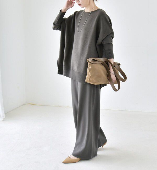 quaranciel「《予約》〈洗濯機可能〉ボートネック ワイド ニット プルオーバー 26AW」|ニット・セーター|