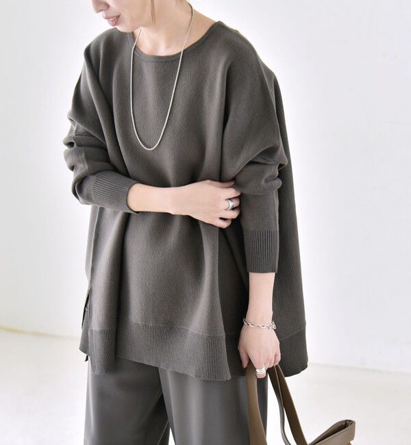 quaranciel「《予約》〈洗濯機可能〉ボートネック ワイド ニット プルオーバー 26AW」|ニット・セーター|