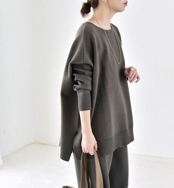 quaranciel「《予約》〈洗濯機可能〉ボートネック ワイド ニット プルオーバー 26AW」|ニット・セーター|