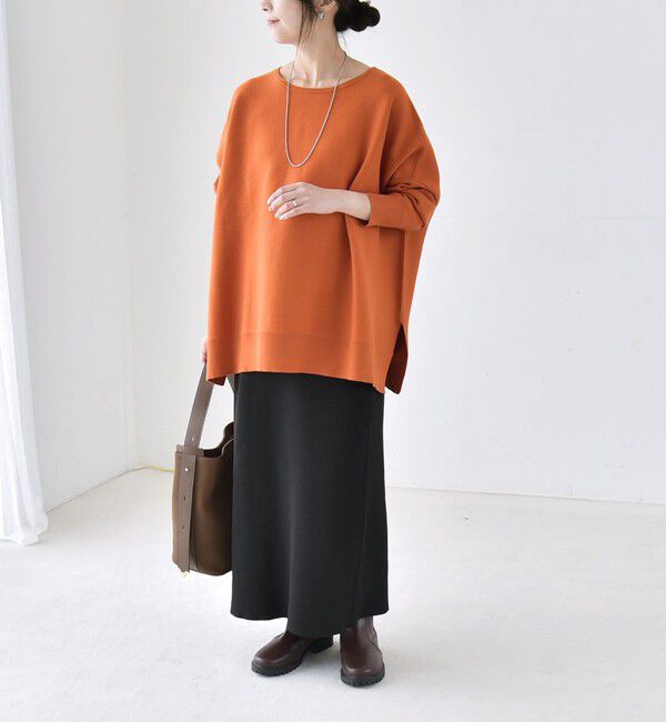 quaranciel「《予約》〈洗濯機可能〉ボートネック ワイド ニット プルオーバー 26AW」|ニット・セーター|