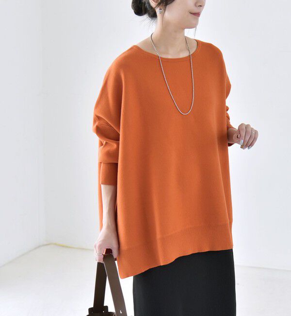 quaranciel「《予約》〈洗濯機可能〉ボートネック ワイド ニット プルオーバー 26AW」|ニット・セーター|