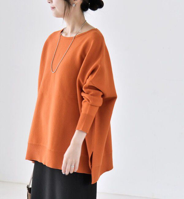 quaranciel「《予約》〈洗濯機可能〉ボートネック ワイド ニット プルオーバー 26AW」|ニット・セーター|