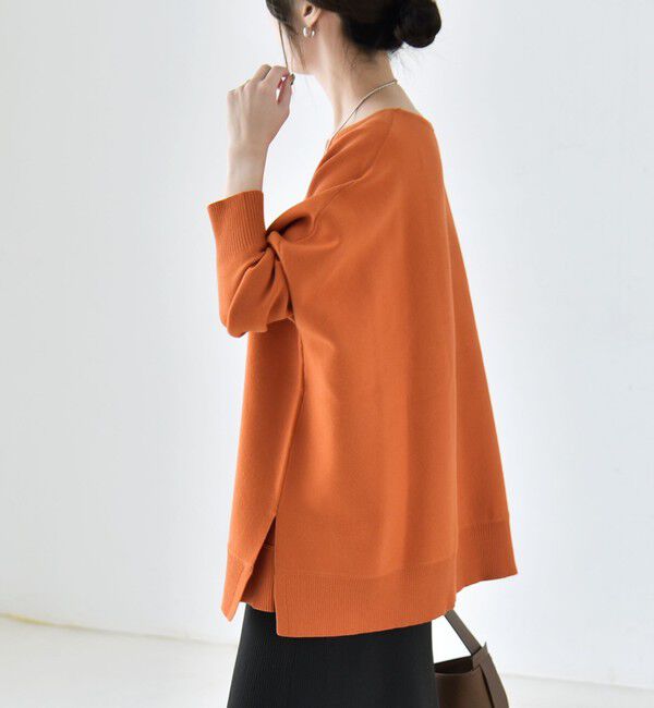 quaranciel「《予約》〈洗濯機可能〉ボートネック ワイド ニット プルオーバー 26AW」|ニット・セーター|