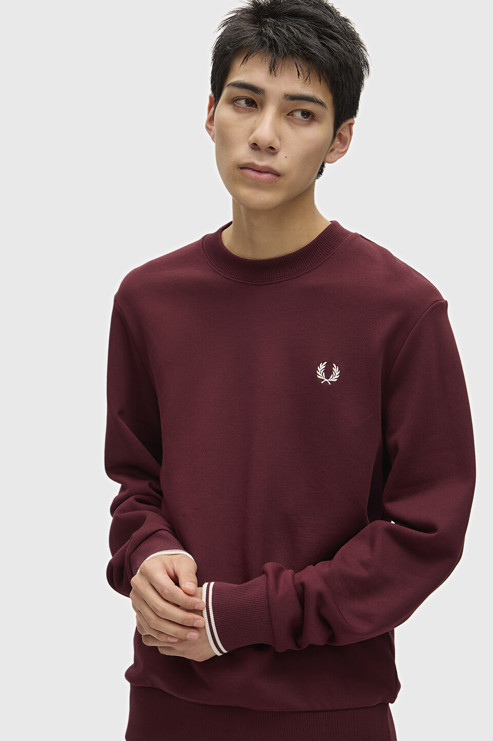 FRED PERRY 「FRED PERRY／Crew Neck Sweatshirt／フレッドペリースウェットシャツ」|Tシャツ・カットソー|OXBLOOD