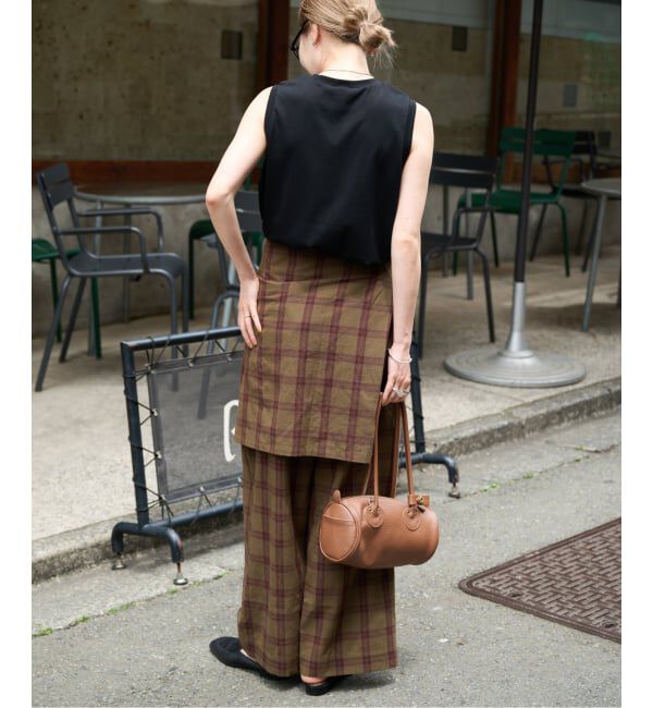 OUTDOOR PRODUCTS Usual Things「PLAIDパターンイージーワイドパンツ セットアップ対応」|スラックス|