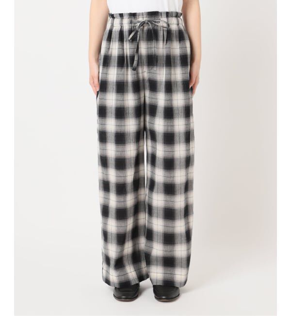 OUTDOOR PRODUCTS Usual Things「PLAIDパターンイージーワイドパンツ セットアップ対応」|スラックス|