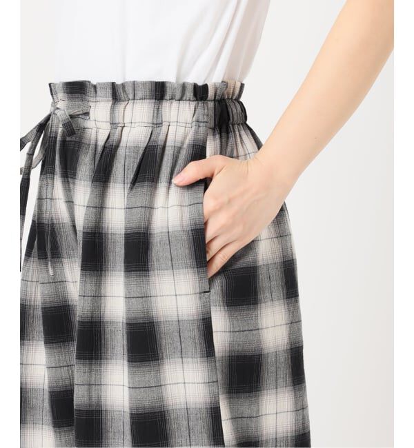 OUTDOOR PRODUCTS Usual Things「PLAIDパターンイージーワイドパンツ セットアップ対応」|スラックス|