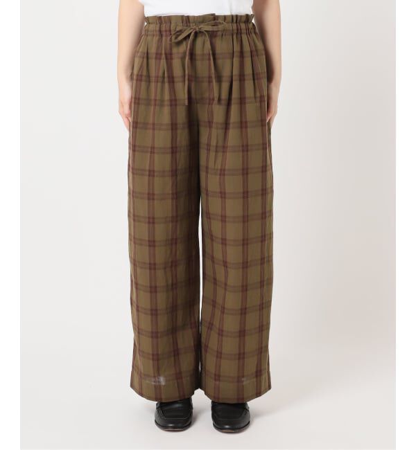OUTDOOR PRODUCTS Usual Things「PLAIDパターンイージーワイドパンツ セットアップ対応」|スラックス|