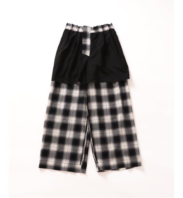 OUTDOOR PRODUCTS Usual Things「PLAIDパターンイージーワイドパンツ セットアップ対応」|スラックス|