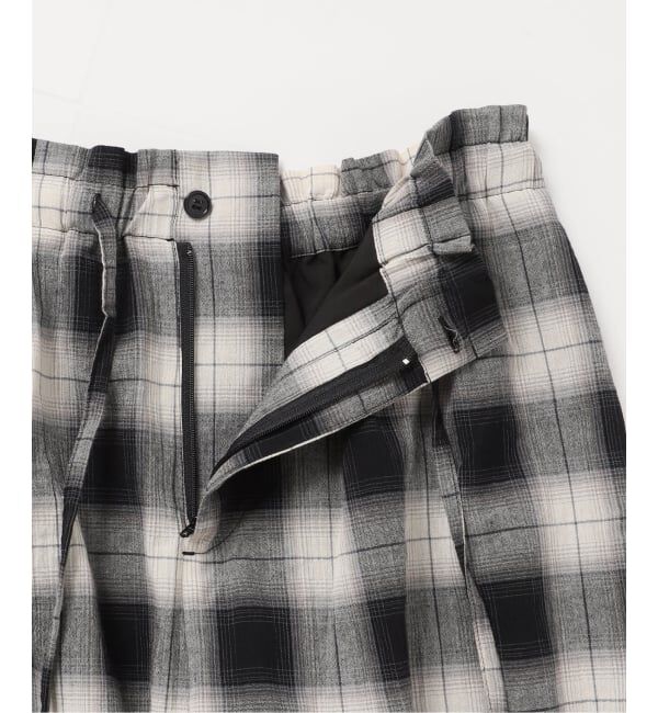 OUTDOOR PRODUCTS Usual Things「PLAIDパターンイージーワイドパンツ セットアップ対応」|スラックス|