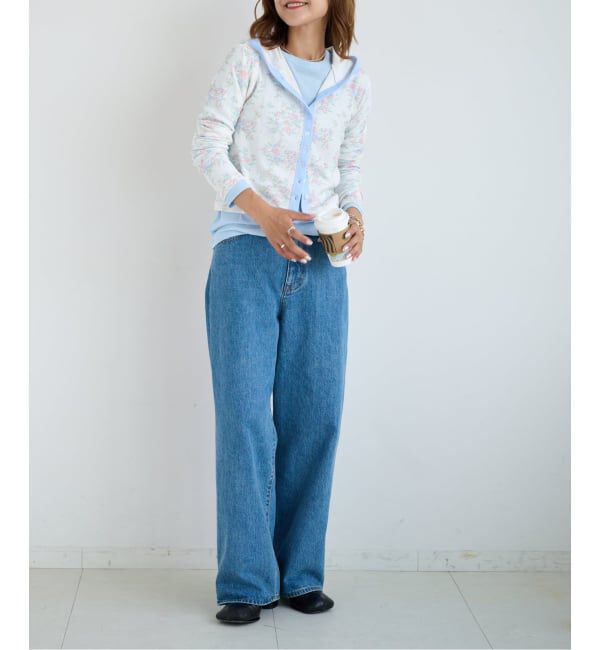 OUTDOOR PRODUCTS Usual Things「miller ex flower waffle hoody CD」|カーディガン|
