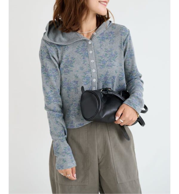 OUTDOOR PRODUCTS Usual Things「miller ex flower waffle hoody CD」|カーディガン|