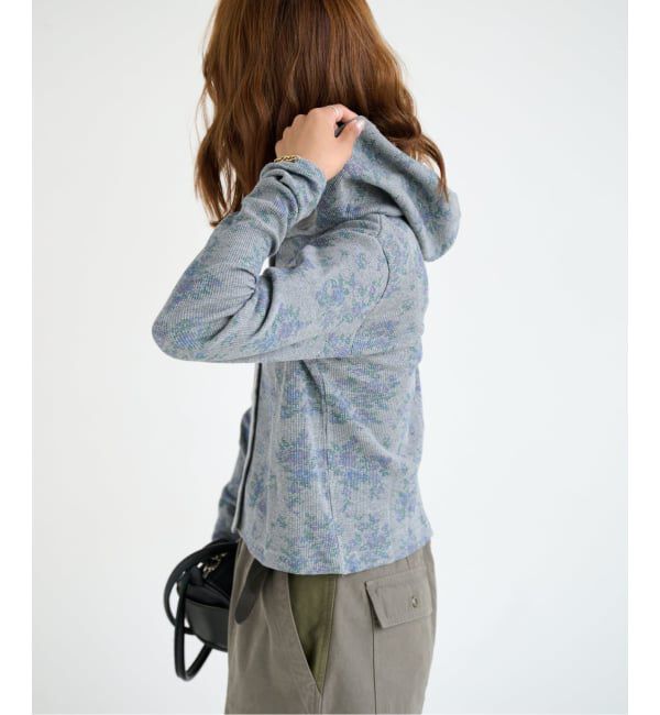 OUTDOOR PRODUCTS Usual Things「miller ex flower waffle hoody CD」|カーディガン|