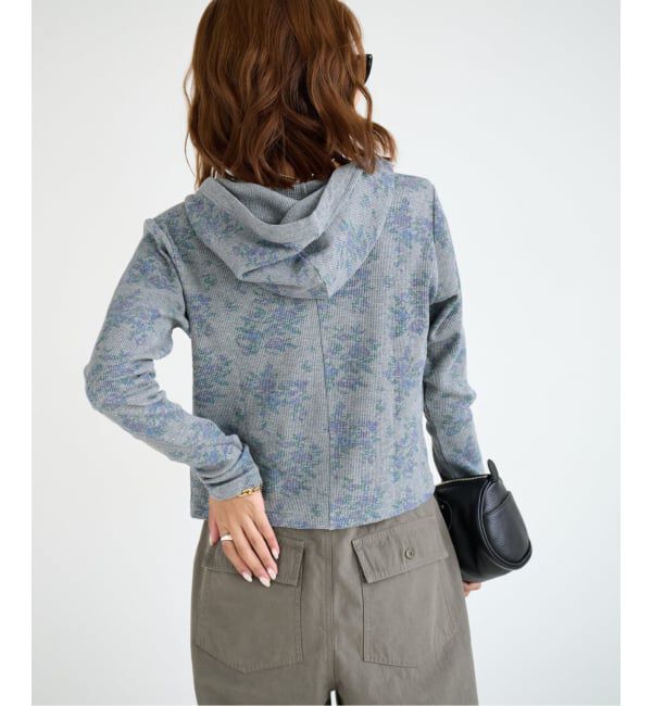 OUTDOOR PRODUCTS Usual Things「miller ex flower waffle hoody CD」|カーディガン|