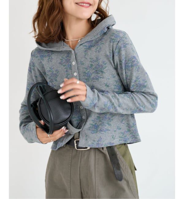 OUTDOOR PRODUCTS Usual Things「miller ex flower waffle hoody CD」|カーディガン|