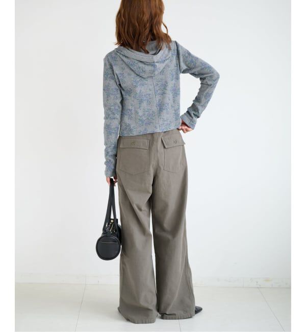 OUTDOOR PRODUCTS Usual Things「miller ex flower waffle hoody CD」|カーディガン|