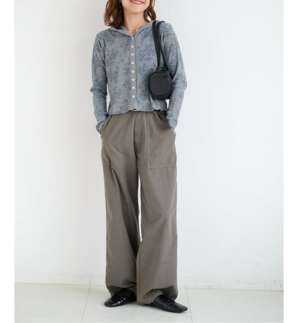 OUTDOOR PRODUCTS Usual Things「miller ex flower waffle hoody CD」|カーディガン|