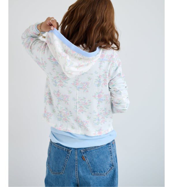 OUTDOOR PRODUCTS Usual Things「miller ex flower waffle hoody CD」|カーディガン|
