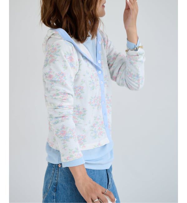 OUTDOOR PRODUCTS Usual Things「miller ex flower waffle hoody CD」|カーディガン|
