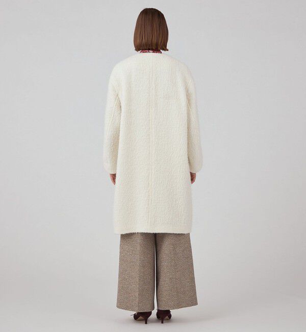 Ballsey「Flora クルーネックコート」|ノーカラーコート|