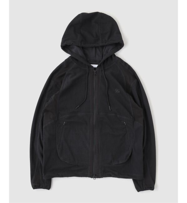 PULP「SAN SAN GEAR / サンサンギア GRID HOODIE ZIP-UP」|パーカー|ブラック