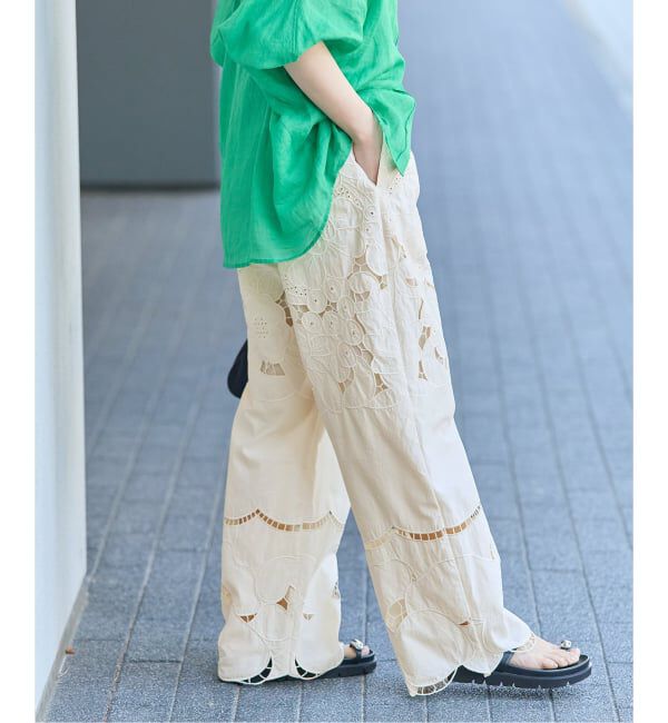 JOURNAL STANDARD「フラワーエンブロイダリースカラップ パンツ」|その他|