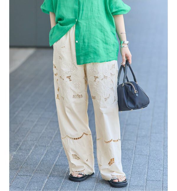 JOURNAL STANDARD「フラワーエンブロイダリースカラップ パンツ」|その他|