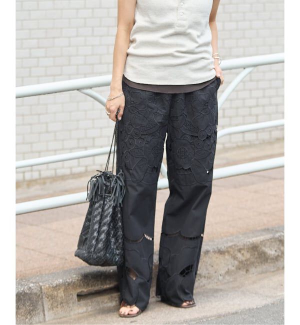 JOURNAL STANDARD「フラワーエンブロイダリースカラップ パンツ」|その他|