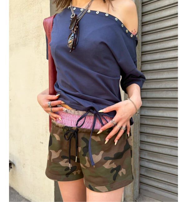 Oriens JOURNAL STANDARD「ボタンオフショルダーTシャツ」|Tシャツ・カットソー|