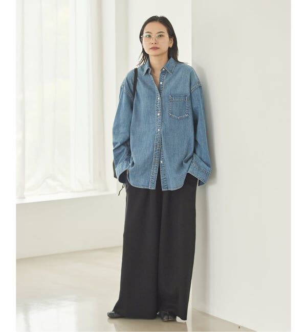 JOURNAL STANDARD「《追加》WASHABLE コットンシルクミックスタックワイドパンツ」|その他|