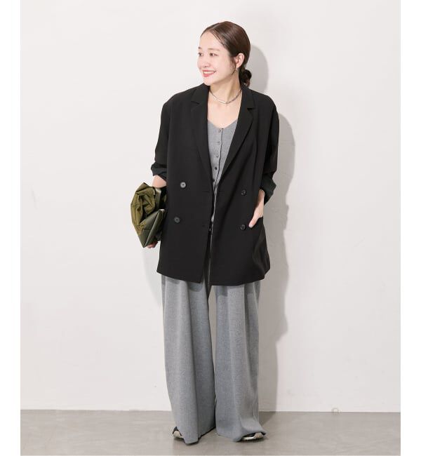JOURNAL STANDARD「《追加》WASHABLE コットンシルクミックスタックワイドパンツ」|その他|