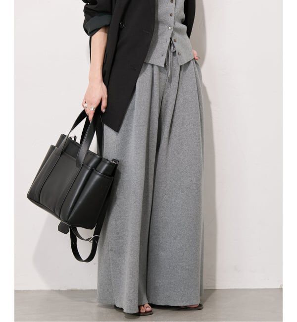 JOURNAL STANDARD「《追加》WASHABLE コットンシルクミックスタックワイドパンツ」|その他|