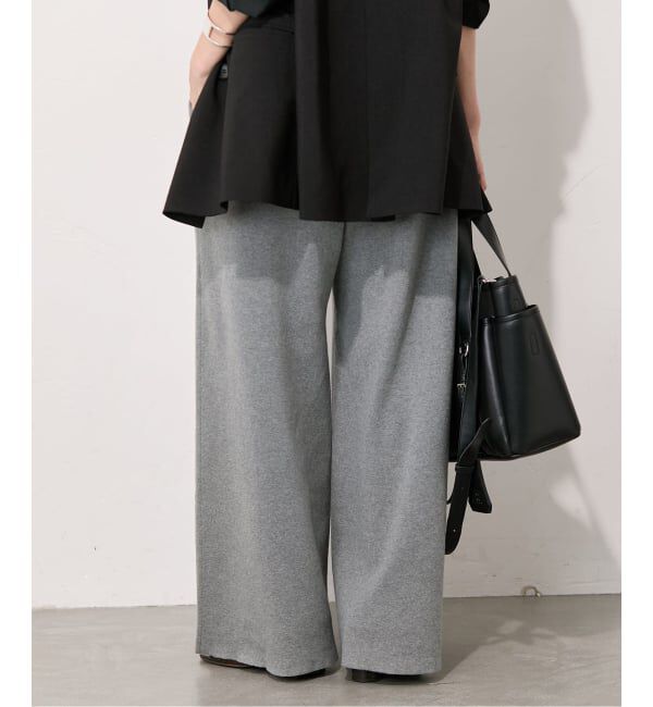 JOURNAL STANDARD「《追加》WASHABLE コットンシルクミックスタックワイドパンツ」|その他|